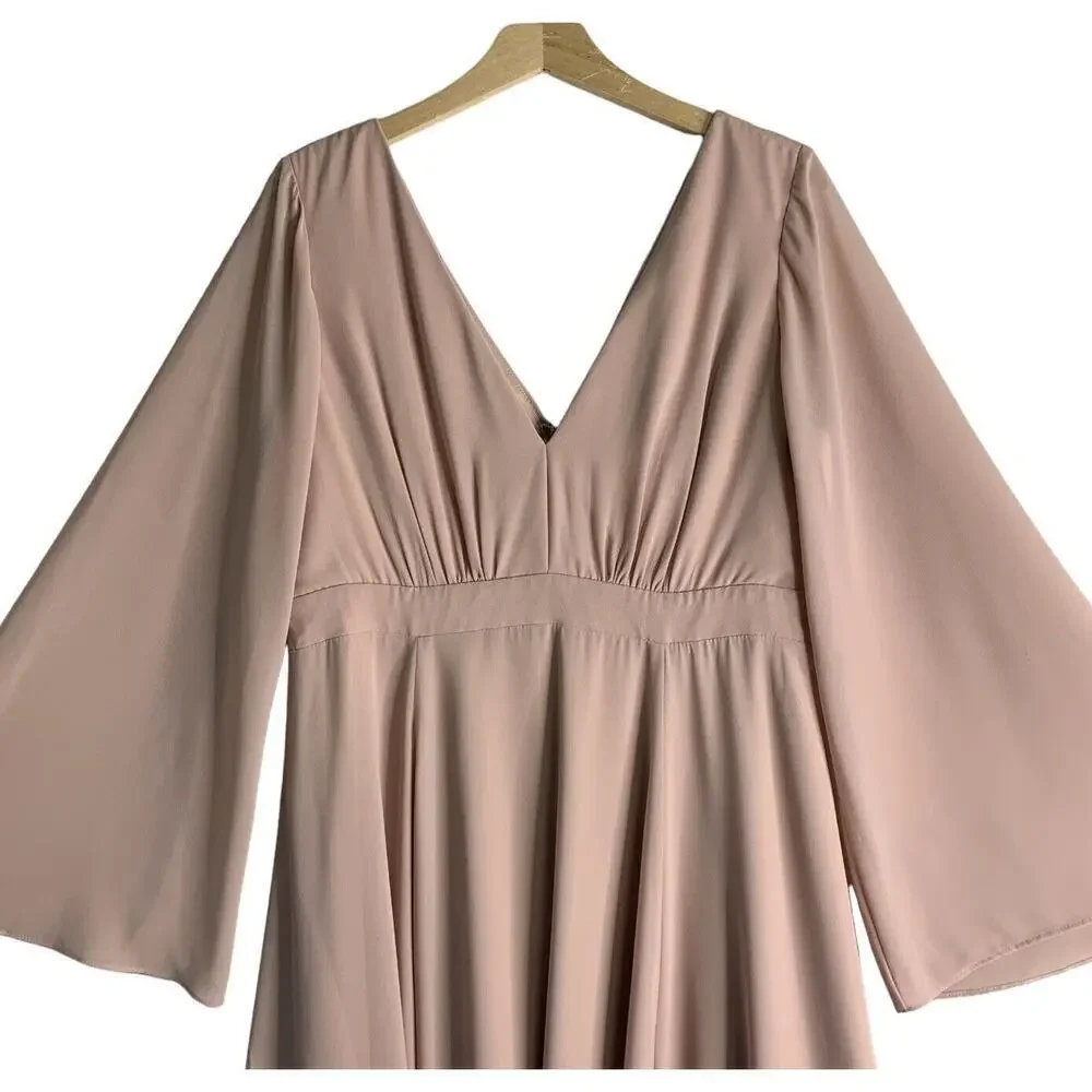 Anthropologie BHLDN Doria Chiffon Maxi Dress Womens Size 16 NWT $330 - Picture 6 of 12